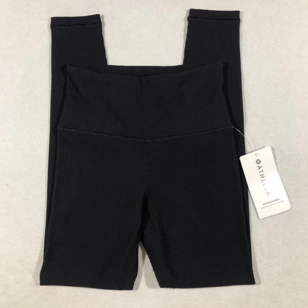 New With Tags Athleta Women’s XS Elation Rib tight leggings black active yoga